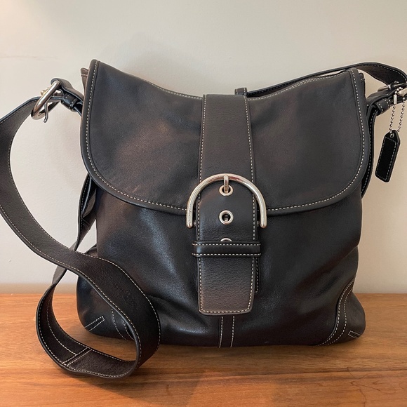 Coach Vintage Black Leather Bucket Bag - Picture 1 of 6